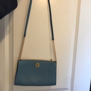 Brand new baby blue Tory Burch satchel